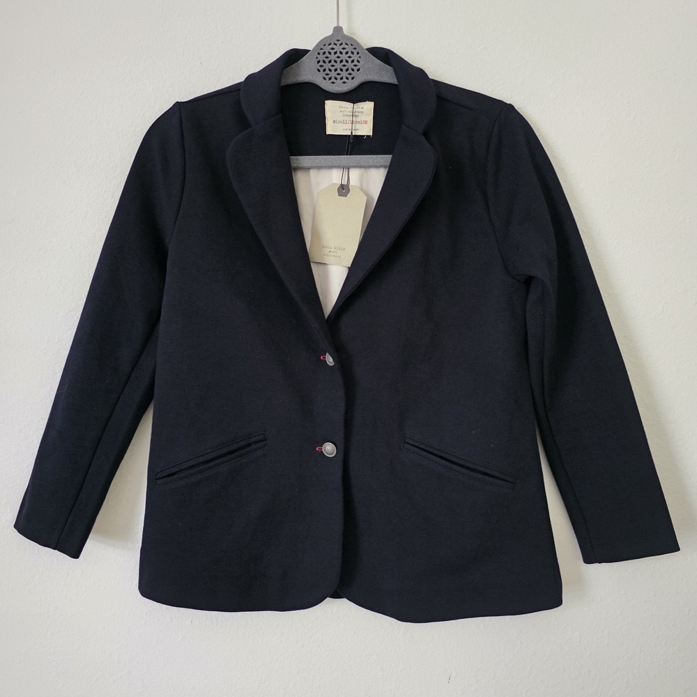 Zara Girls Soft Collection Blazer Black Size 11/12 NWT